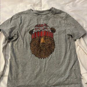 Gap Kids Gray Bear Graphic T-shirt